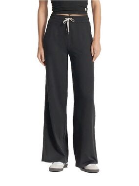 Vuori Black Wide-Leg Drawstring Lounge Pants